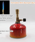 Portable Bunsen Burner For Lab Use With Adjustable Flame Brass Construction Gas Blowtorch