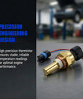 Premium Car Engine Coolant Temperature Sensor With Plug And Play Pigtail Cable, precision thermistor, durable brass design.