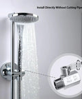 Built Tough 304 Stainless Steel Shower Head Shut Off Valve Half Inch Female To Male Npt Thread Mini Ball Valve with water flow.