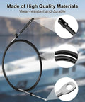 17Ft Gen I Outboard Engine Throttle And Shift Cables For Mercury 33C, close-up of cable ends and durable materials