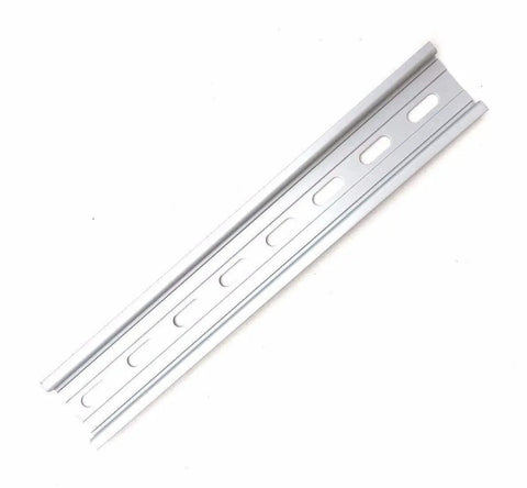 20 Pieces DIN Rail Slotted Aluminum Mounting Rails RoHS Compliant 8 Inch Long 35mm Wide 7.5mm High Silver Finish Heavy Duty Rails Kit