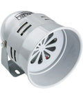 Motor Siren DC24V 110dB Alarm 0.5A MS290 grey rugged industrial accessory for boats, shops, warehouses with bolt mount and IP21 protection
