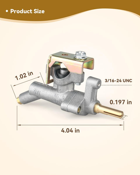Main Burner Control Valve Manifold For Spirit Grills 2013 To Current And Spirit II E 210 310 315 320 LP Propane, with dimensions