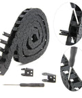 1 Meter Open Type Drag Chain Cable Carrier With 10x11mm Internal Size For 3D Printers And CNC Machines Includes End Connectors And Screwdriver Tool
