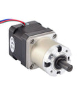 Beefy Torque 27 To 1 Planetary Gearbox For Nema 17 Stepper Motor shown with metal casing and wiring