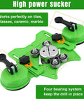 Adjustable Diamond Hole Saw Set With Double Suction Cup Guide Jig showing high power suction system with dual cups for tile and glass.
