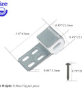 Top Shelf Heavy Duty 10 Piece Sofa Spring Clips Furniture Upholstery Repair Kit With 40 Screws, showing a metal zigzag clip with measurements.