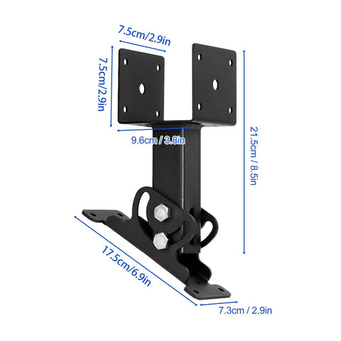 Adjustable Pergola Roof Riser Brackets For Outdoor Gazebo Tough As Nails Metal Supports Flexible Angle Brackets Weatherproof Powder Coated Steel