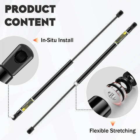 Hood Lift Supports For 2000 2007 Taurus 2007 Mercury Montego And 2000 2005 Mercury Sable Gas Springs details with installation features