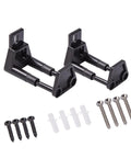 Two Pack Barn Sliding Door Floor Guides Made From POM Plastic Durable Floor Guides With Adjustable Wall Mount Black Finish