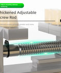 Close-up of thickened adjustable screw rod on Heavy Duty 360 Degree Swivel Cast Iron Bench Clamp For Home Workshop And Metal Fabrication