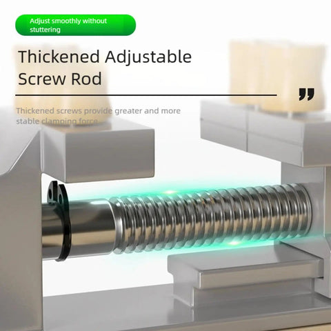 Close-up of thickened adjustable screw rod on Heavy Duty 360 Degree Swivel Cast Iron Bench Clamp For Home Workshop And Metal Fabrication