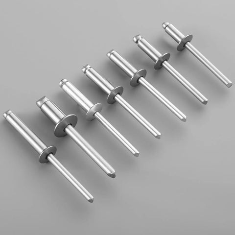 Heavy Duty Aluminum Blind Rivets 3/16 x 3/8 Inch 4.8 x 10mm Self Plugging Open End Pop Rivets for Metal, Indoor and Outdoor Use