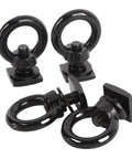 Hella Tough Stainless Steel T Track Mount Tie Down Anchors With M8 Heavy Duty T Slot Locking Rings shown from above.