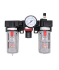 Three In One FRL Filter Regulator Lubricator Air Treatment Unit For Automation Pneumatics, BC2000, front view