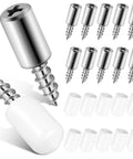 50 Pack Self Tapping Shelf Pegs With Protective Caps Heavy Duty Manganese Steel Pins For Bookshelves And Cabinets Easy Install And Stable Support