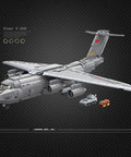 Y 20 Large Transport Aircraft Building Kit From Battlefield Series 1736 Piece Military Building Blocks Set with Realistic Movable Airfoils