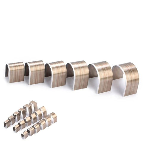 Leather Hole Punch Set With Half Round End Punches, 3 Shapes, 18 Pieces showing half-round and square alloy steel tools