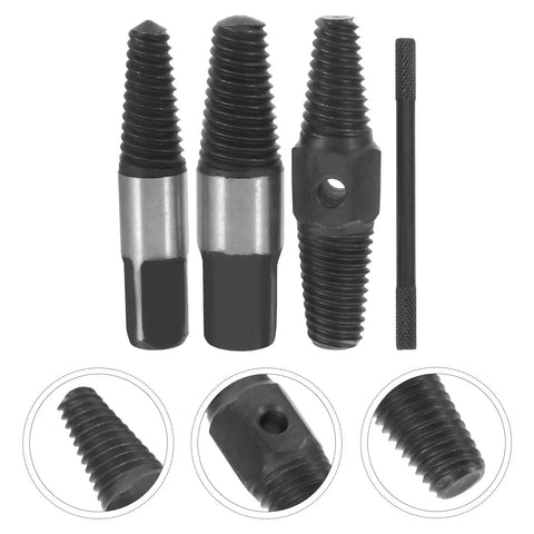Heavy Duty Carbon Steel Broken Screw Extractor Kit That Slays Jammed Bolts For Faucets And Pipes, Simple To Operate Tool For Quick Pipe Fix Without Drilling, set of extractors