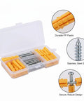 Drywall Anchors And Screws Kit With Yellow Plastic Wall Plugs And Stainless Steel Screws For Hollow And Solid Walls Easy Install