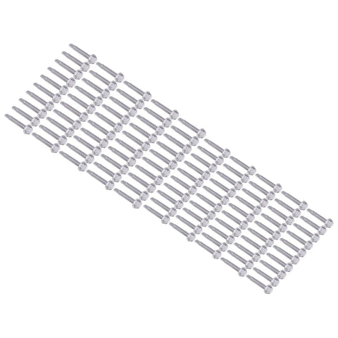 All Purpose Stainless Steel Self Tapping Screws Kit Hex Self Drilling Screws 4.2x32mm And 4.8x32mm 100 Pc Set arranged