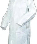 Budget Friendly EconoWear Tyvek Disposable Lab Coats 3XL White with snap front and open wrist design for lab setting