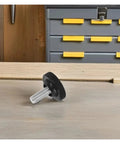 Heavy Duty Furniture Levelers Set 30 Pcs Adjustable Screw Feet For Leveling Uneven Floors Non Slip Nylon Base Reduces Wobble Shake And Noise Durable Floor Protectors For Chairs Tables Desks Easy Install black screw-in furniture leveler on table