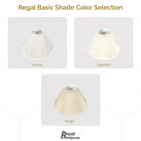 Empire Basic Lamp Shade 7x20x12.5 Beige With Silk Type Shantung Fabric And Softback Linen Lining Fits Standard Spider Fitter Brass Hardware