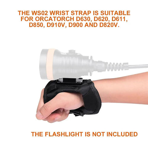 Hands Free Dive Light Glove For Easy Night Dives Universal Adjustable Wrist Strap Scuba Light Holder on wrist