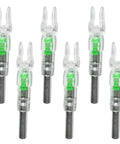 Auto On Lighted Arrow Nocks For Arrows With.244 Inside Diameter 6 Pack Bright LED Nocks Turn On When Shot For Bowhunting