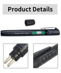 Pen Style Brake Fluid Tester With Five LED Indicators For Quick DOT 3 DOT 4 DOT 5.1 Fluid Check, black tool with cap