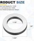 NTA1828 Thrust Needle Roller Bearing Set With 8 Washers, Chrome Steel, Built To Haul Heavy Loads, dimensions and specifications