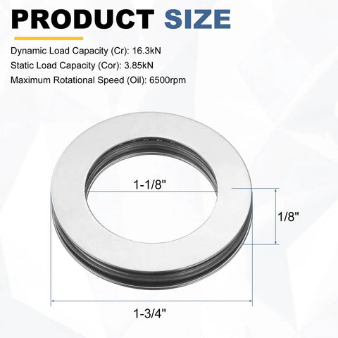 NTA1828 Thrust Needle Roller Bearing Set With 8 Washers, Chrome Steel, Built To Haul Heavy Loads, dimensions and specifications
