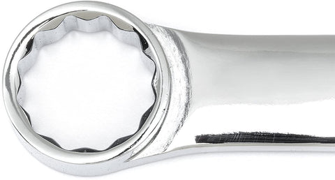 Close-up of Gearbox XL Ratcheting Wrench Set 12 Piece Metric with offset non-ratcheting head for stubborn fasteners.