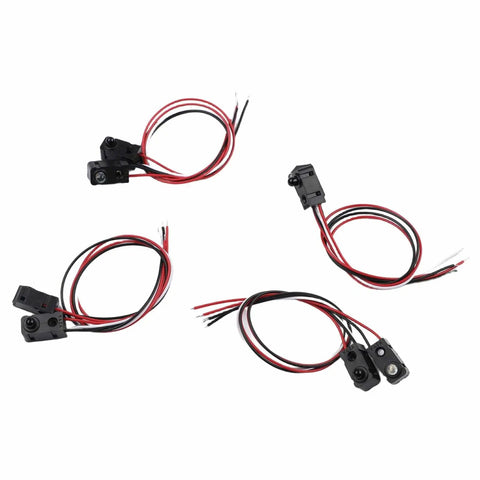 Through Beam Photoelectric Sensor Switch Kit With Infrared Beam Break Module 2 To 30 Cm Detection Range 5V DC NPN Output 2 Ms Snappy Response For Industrial Automation Security Systems And Robotic Counting, showing multiple sensors with cables.