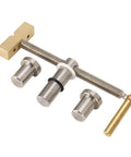 Beefy Woodworking Bench Dog Clamp For Pro Grade Workholding, metal desktop clip, CNC precision tool with copper and steel build