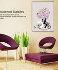 Legit Interactive Wedding Fingerprint Canvas Guest Book Pairing Six Bright Inks With A Cool Couples Bike Design in living room setting.