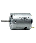 Top Shelf 9000 RPM Carbon Brush Motor 6V To 24V DC High Speed Unit with 2.3MM shaft, metal housing, side view.