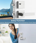 Two Pack Keyed Entry Lever and Deadbolt Lockset With Polished Chrome Finish in use on exterior and interior doors