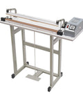 Commercial 2 In 1 Foot Pedal Bag Sealer And Heat Shrink Film Cutter, 850W Electric Plastic Sealing Machine on sturdy stand.