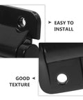 High Torque Cabinet Door Hinges SEWACC 1.8 Nm Black Zinc Alloy Closing Hinges close-up showing black metal texture and screw holes