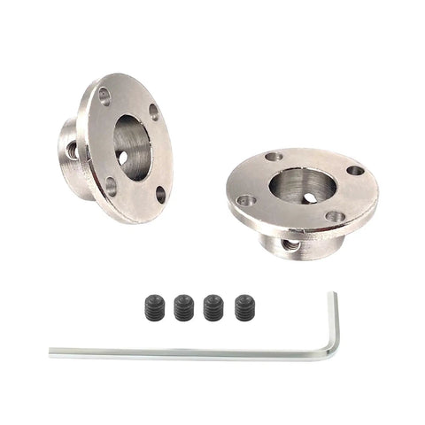 Six Pack 14Mm Rigid Shaft Couplers Kit With Metal Bearing Fittings Guide Coupler Motor Connector DIY Model Accessory Includes Allen Wrench And Locking Screws For Precise Durable Machinery Builds, 45# steel flange couplers