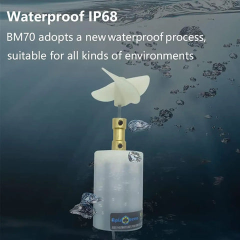 2S LiPo 8.4V 22W BM70 Brushed Submarine Thruster Sealed Waterproof IP68 For DIY Toy ROV RC Boat Tug Bait Submarine Accessory CW Thruster Built For Deepwater Use And Easy Propeller Swap For DIY ROV Submarine Projects