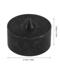 Heavy-Duty Shaft End Protector Caps for Grip-O-Matic Pullers, black metal, 3.7cm diameter, used to shield spindles in industrial settings.