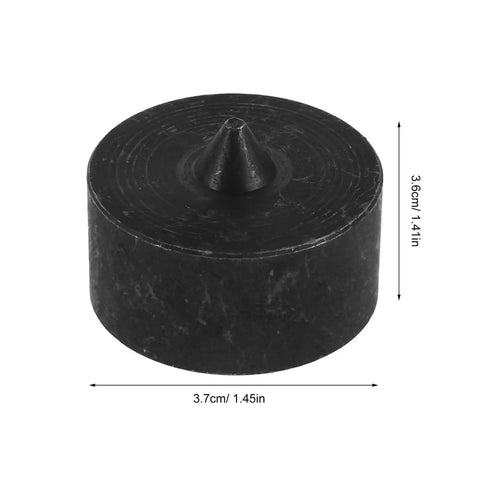 Heavy-Duty Shaft End Protector Caps for Grip-O-Matic Pullers, black metal, 3.7cm diameter, used to shield spindles in industrial settings.
