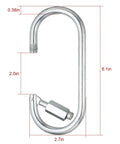 Big Oval Locking Carabiner Clip 6 Inch M10 Quick Link For Trailer Tow Chains Ropes Cables And Hammocks Outdoor Camping Gear Heavy Duty