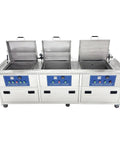 Techtongda 61L Industrial Ultrasonic Cleaner Machine With Triple Tank System, stainless steel, three tanks for effective cleaning.
