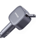 Retractable USB C Car Charger Delivers 75W Max Fast Charging With Built In Cable Dual Ports On The Go Power For iPhone 17 16 Galaxy S25 S24