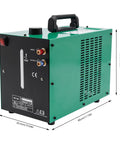 Heavy Duty Tig Welder Water Cooler System Wrc-300a 8 Gallon Tank side view with input-output connections and handle.