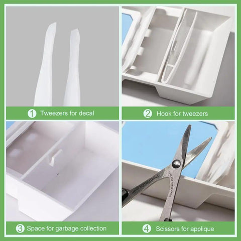 All In One Dope Hobbyist Model Tools Kit with curved scissors, tweezers, and compartment box for Gundam models.